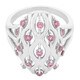 Bague en argent et Tourmaline rose