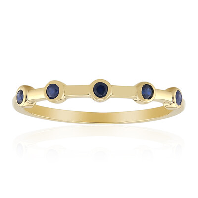 Bague en or et Saphir bleu