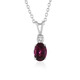 Collier en argent et Grenat magenta