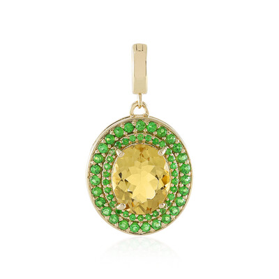 Pendentif en or et Béryl jaune