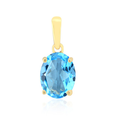 Pendentif en or et Topaze bleu Suisse