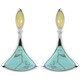 Boucles d'oreilles en argent et Turquoise (dagen)