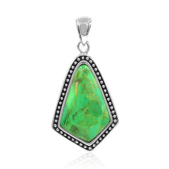 Pendentif en argent et Turquoise verte de Kingman (Art of Nature)