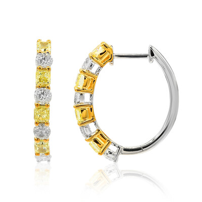 Boucles d'oreilles en or et Diamant SI2 jaune (CIRARI)