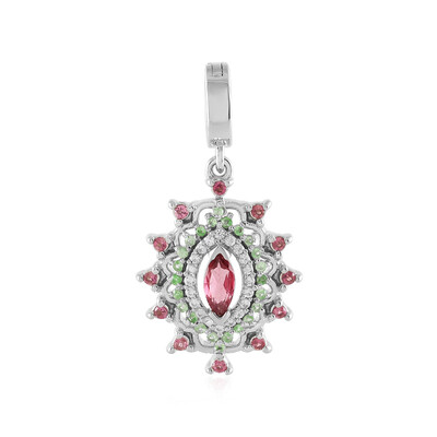 Pendentif en argent et Tourmaline rose du Nigéria