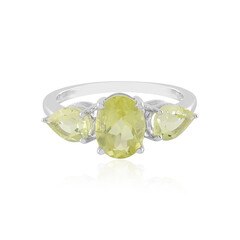 Bague en argent et Quartz citron