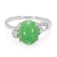 Bague en argent et Chrysoprase impériale