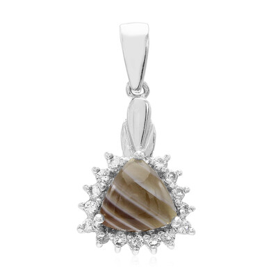 Pendentif en argent et Agate du Botswana