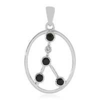 Pendentif en argent et Spinelle noir (cancer)