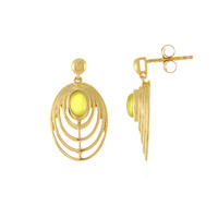 Boucles d'oreilles en argent et Agate jaune