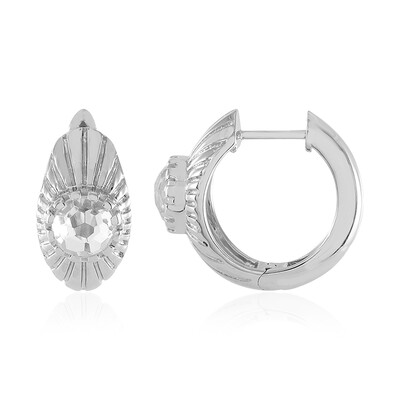 Boucles d'oreilles en argent et Topaze blanche