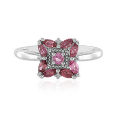 Bague en argent et Tourmaline rose du Brésil