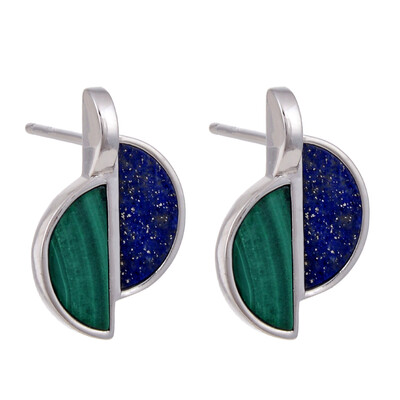 Boucles d'oreilles en argent et Lapis-Lazuli