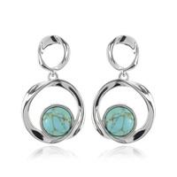 Boucles d'oreilles en argent et Turquoise