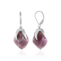 Boucles d'oreilles en argent et Lépidolite