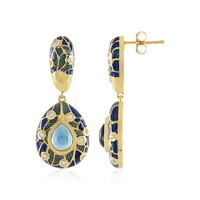 Boucles d'oreilles en argent et Topaze bleu de Londres