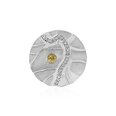 Pendentif en argent et Zircon jaune (MONOSONO COLLECTION)