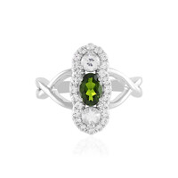 Bague en argent et Diopside de Russie