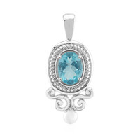 Pendentif en argent et Apatite bleue (Pallanova)