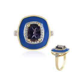 Bague en argent et Iolite de Ceylan