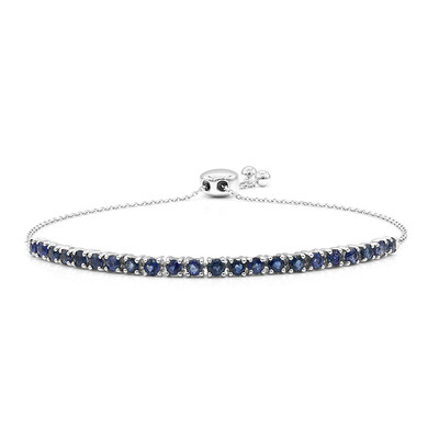 Bracelet en or et Saphir bleu de Ceylan