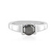 Bague en argent et Diamant noir