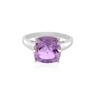 Bague en argent et Améthyste Rose de France