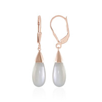 Boucles d'oreilles en argent et Pierre de Lune blanche (KM by Juwelo)