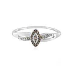 Bague en argent et Diamant champagne SI1