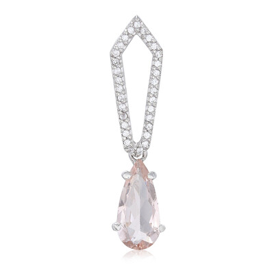 Pendentif en argent et Morganite du Nigéria