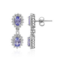 Boucles d'oreilles en argent et Tanzanite