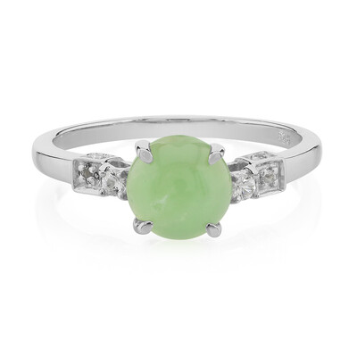 Bague en argent et Chrysoprase impériale