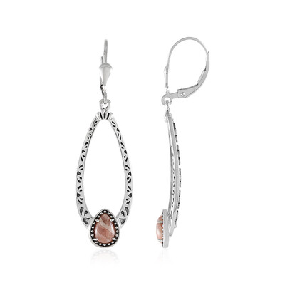 Boucles d'oreilles en argent et Rhodochrosite (Desert Chic)