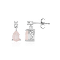 Boucles d'oreilles en argent et Quartz rose