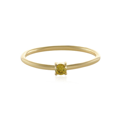 Bague en or et Diamant jaune I2