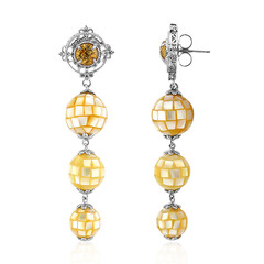 Boucles d'oreilles en argent et Mosaïque de nacre (Dallas Prince Designs)