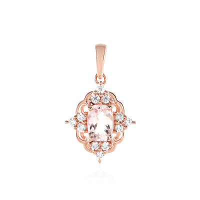 Pendentif en argent et Morganite