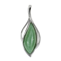 Pendentif en argent et Quartz vert