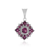 Pendentif en argent et Grenat Rhodolite