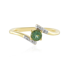 Bague en argent et Apatite verte