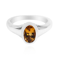 Bague en argent et Scapolite cognac