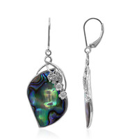 Boucles d'oreilles en argent et Coquillage d'Abalone (Art of Nature)