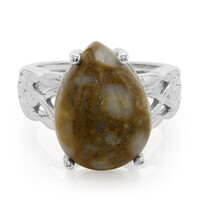 Bague en argent et Quartz Dinosaure