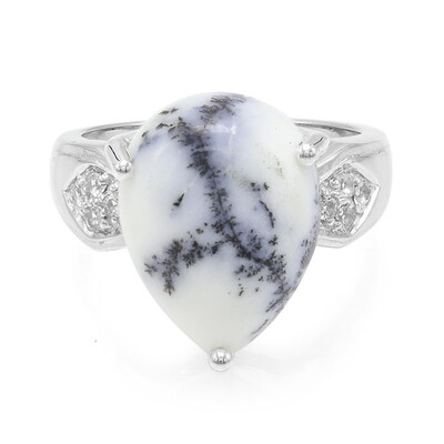 Bague en argent et Agate dendritique