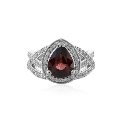 Bague en argent et Zircon rose