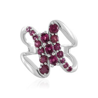 Bague en argent et Grenat Rhodolite