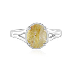 Bague en argent et Quartz rutile (Cheveux de Vénus)