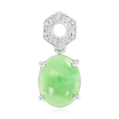 Pendentif en argent et Chrysoprase impériale