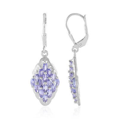 Boucles d'oreilles en argent et Tanzanite