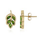 Boucles d'oreilles en argent et Diopside de Russie